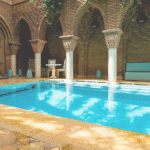 Luxury hotel pool in Marrakech, one of the top Instagram spots Morocco offers